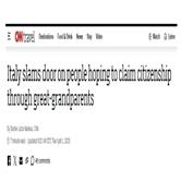 意大利收紧“血统法”入籍政策！