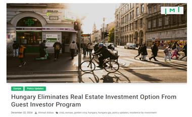 匈牙利移民最新政策2024：取消购房类投资移民，基金与捐赠成新焦点